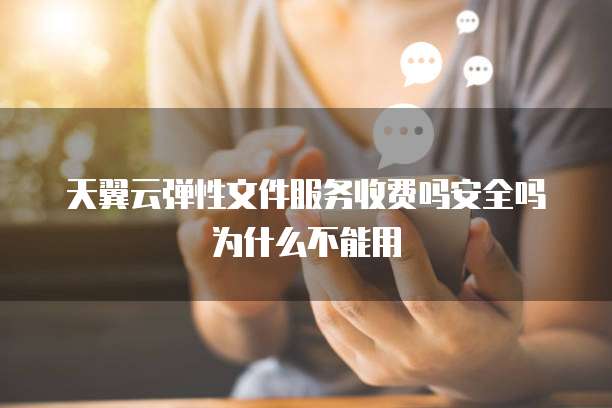 天翼云弹性文件服务收费吗安全吗为什么不能用