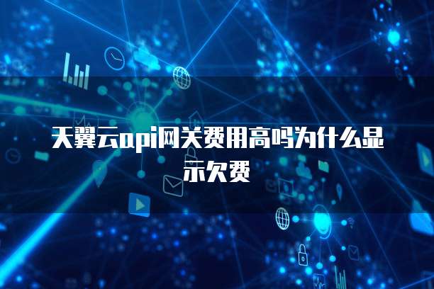 天翼云api网关费用高吗为什么显示欠费