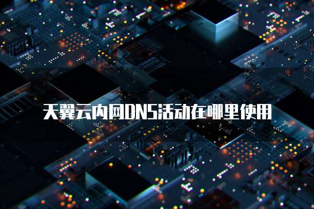 天翼云内网DNS活动在哪里使用