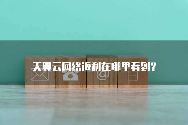 天翼云网络返利在哪里看到?