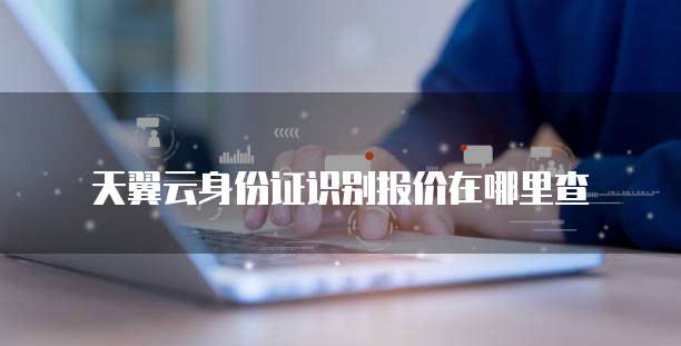 天翼云身份证识别报价在哪里查