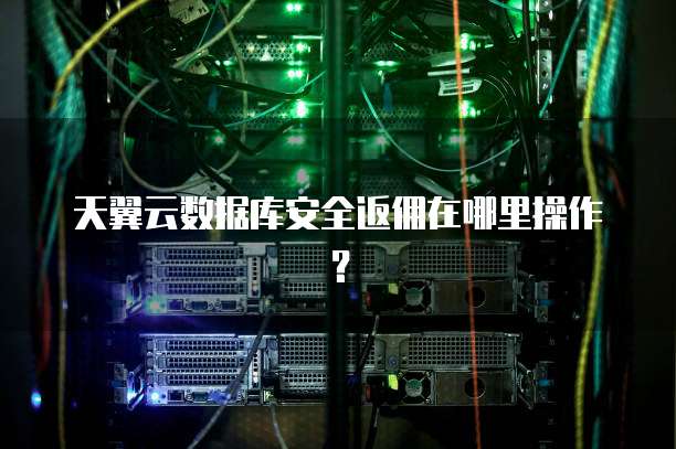 天翼云数据库安全返佣在哪里操作？