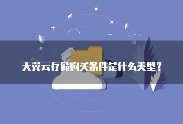 天翼云存储购买条件是什么类型?