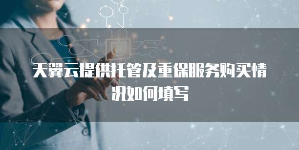 天翼云提供托管及重保服务购买情况如何填写