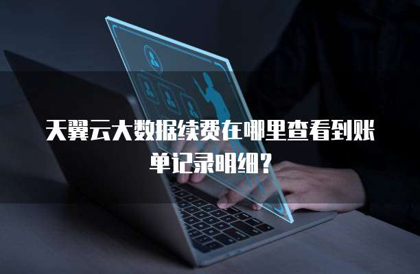 天翼云大数据续费在哪里查看到账单记录明细?