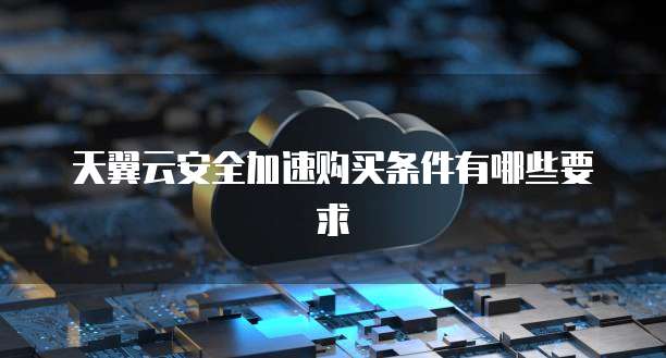 天翼云安全加速购买条件有哪些要求