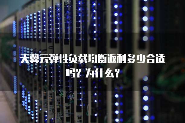 天翼云弹性负载均衡返利多少合适吗?为什么?
