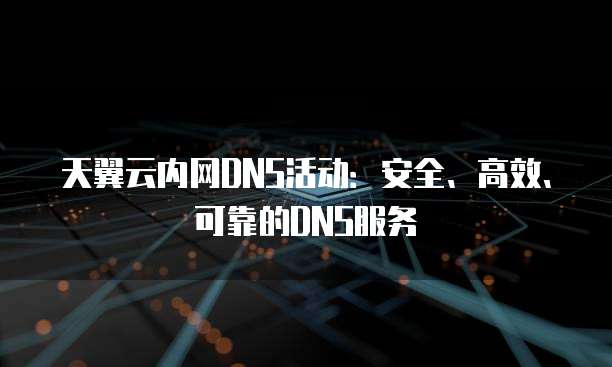 天翼云内网DNS活动：安全、高效、可靠的DNS服务