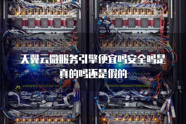 天翼云微服务引擎便宜吗安全吗是真的吗还是假的