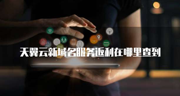 天翼云新域名服务返利在哪里查到