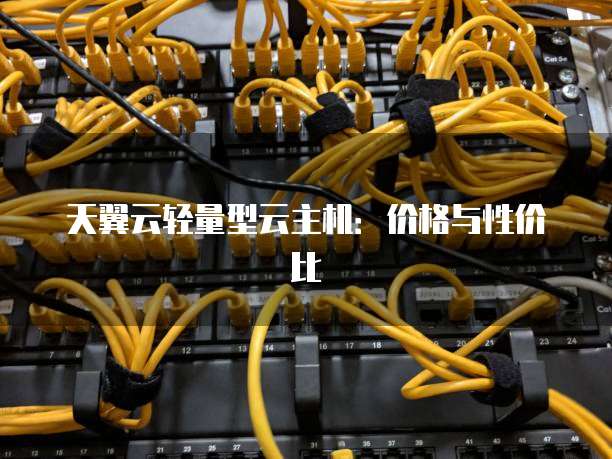 天翼云轻量型云主机：价格与性价比