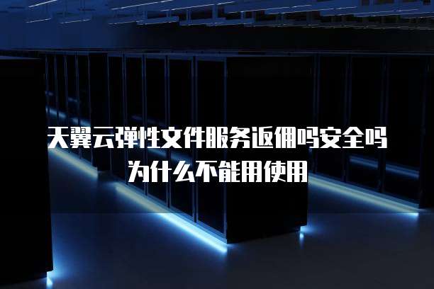 天翼云弹性文件服务返佣吗安全吗为什么不能用使用
