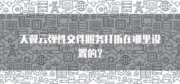 天翼云弹性文件服务打折在哪里设置的?