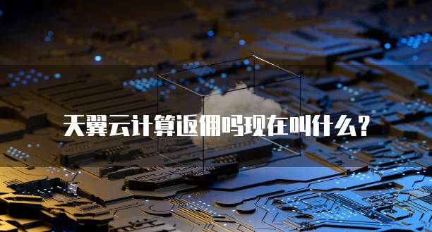 天翼云计算返佣吗现在叫什么?