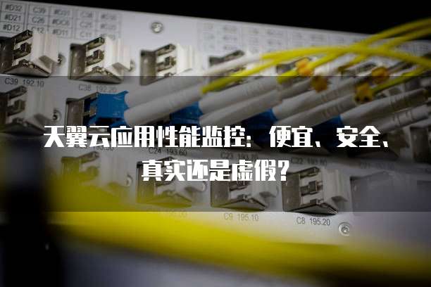 天翼云应用性能监控:便宜、安全、真实还是虚假?