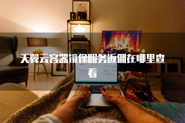 天翼云容器镜像服务返佣在哪里查看