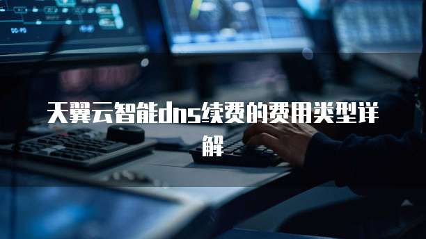 天翼云智能dns续费的费用类型详解