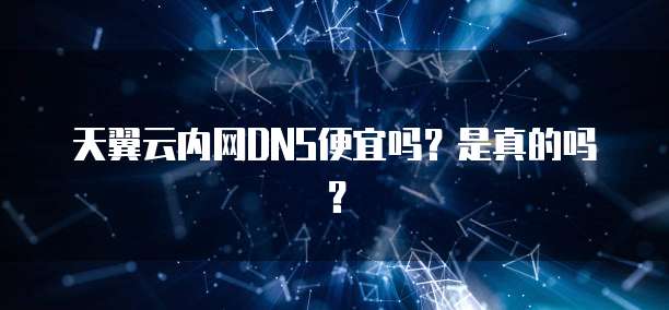 天翼云内网DNS便宜吗?是真的吗?