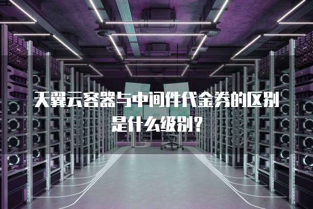 天翼云容器与中间件代金券的区别是什么级别?