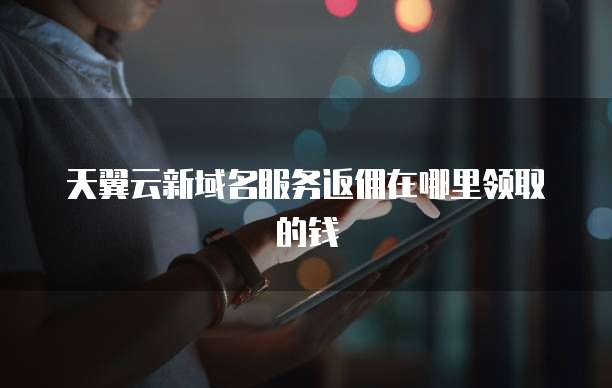 天翼云新域名服务返佣在哪里领取的钱