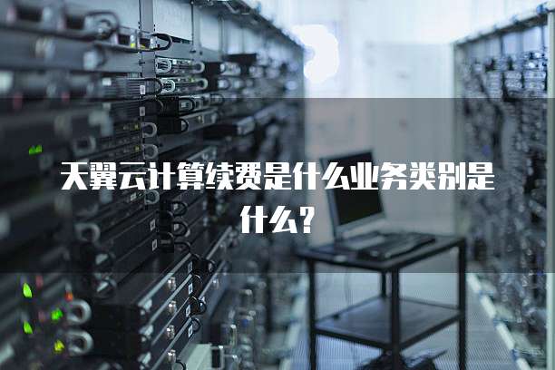 天翼云计算续费是什么业务类别是什么?