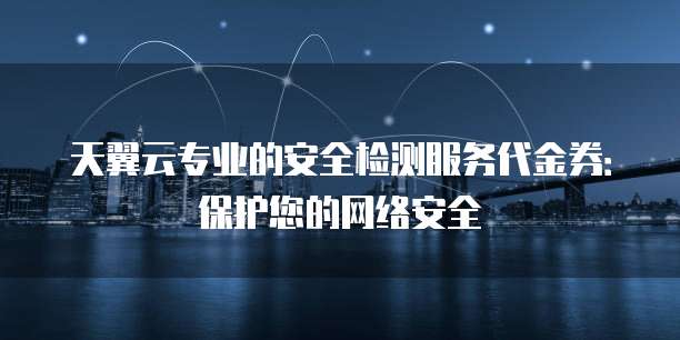 天翼云专业的安全检测服务代金券：保护您的网络安全