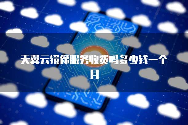 天翼云镜像服务收费吗多少钱一个月