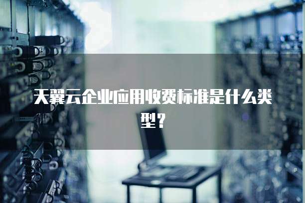 天翼云企业应用收费标准是什么类型?