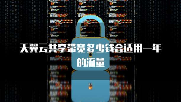 天翼云共享带宽多少钱合适用一年的流量