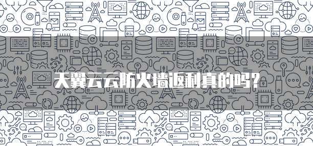 天翼云云防火墙返利真的吗?