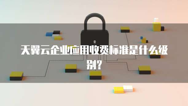 天翼云企业应用收费标准是什么级别?