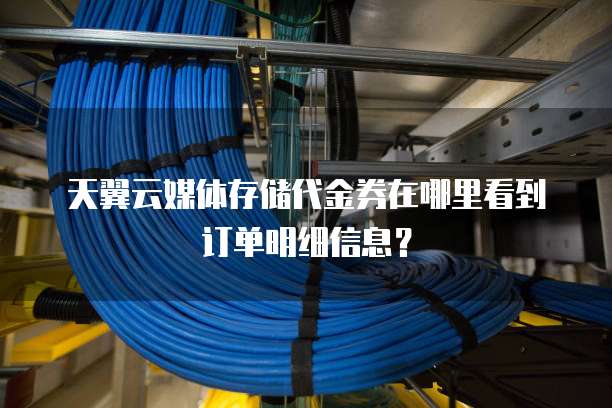 天翼云媒体存储代金券在哪里看到订单明细信息?