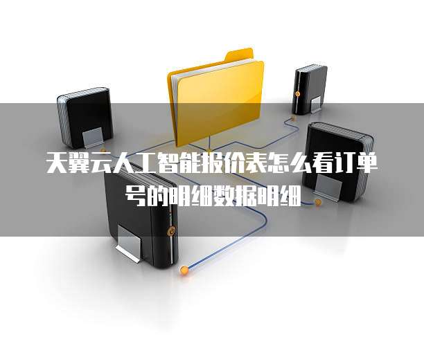 天翼云人工智能报价表怎么看订单号的明细数据明细