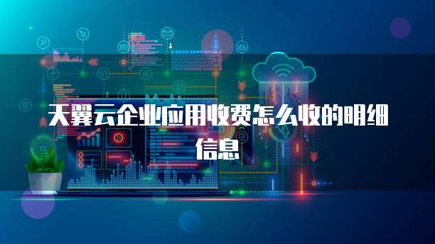 天翼云企业应用收费怎么收的明细信息