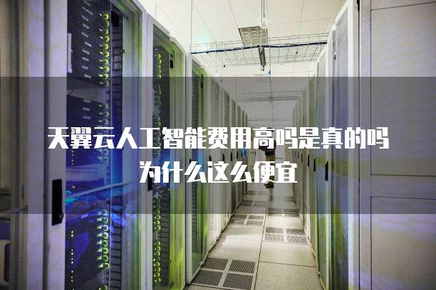 天翼云人工智能费用高吗是真的吗为什么这么便宜