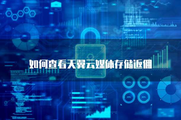 如何查看天翼云媒体存储返佣