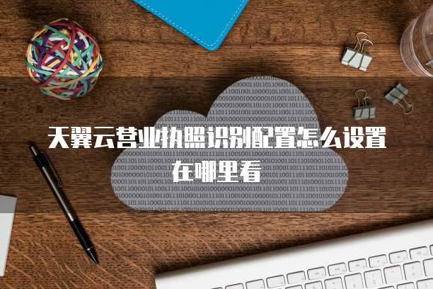天翼云营业执照识别配置怎么设置在哪里看