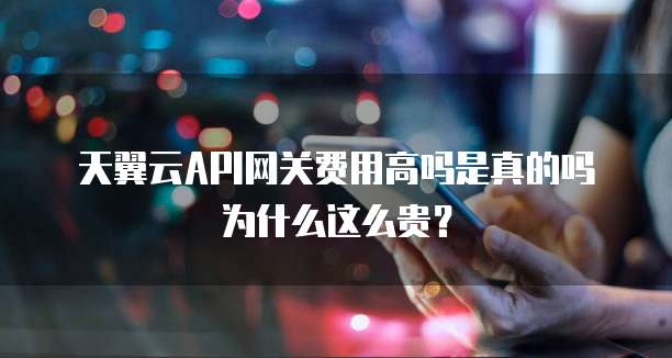 天翼云API网关费用高吗是真的吗为什么这么贵?
