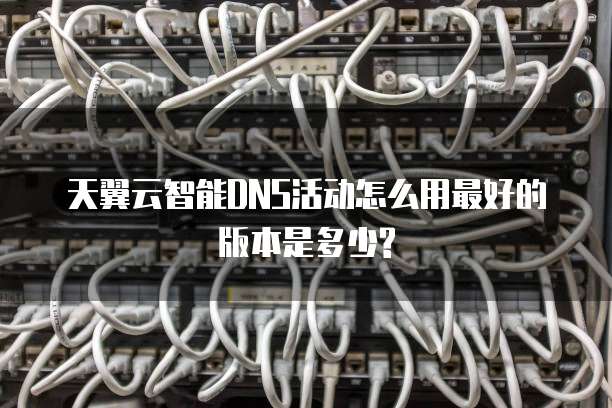 天翼云智能DNS活动怎么用最好的版本是多少?