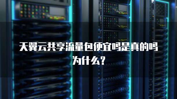 天翼云共享流量包便宜吗是真的吗为什么?