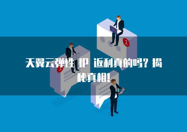 天翼云弹性 IP 返利真的吗?揭秘真相!