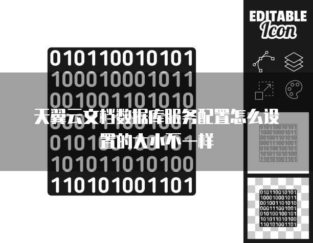 天翼云文档数据库服务配置怎么设置的大小不一样