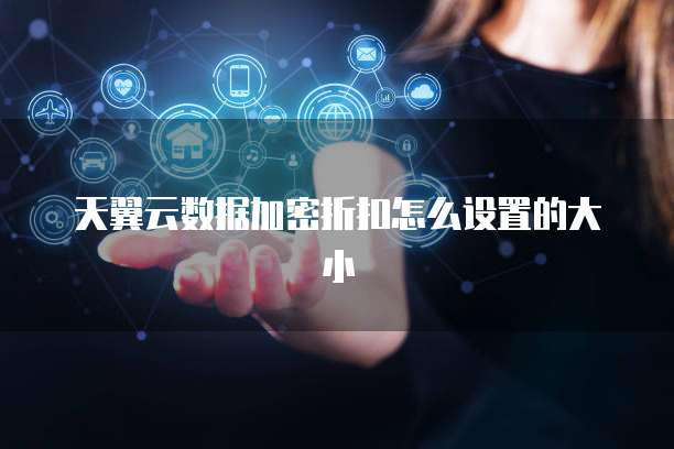 天翼云数据加密折扣怎么设置的大小