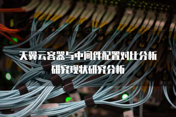 天翼云容器与中间件配置对比分析研究现状研究分析