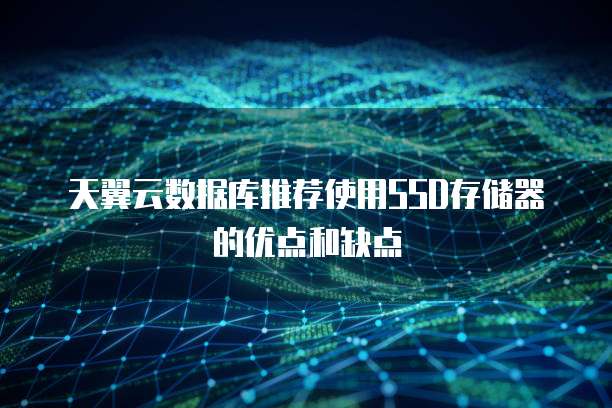 天翼云数据库推荐使用SSD存储器的优点和缺点