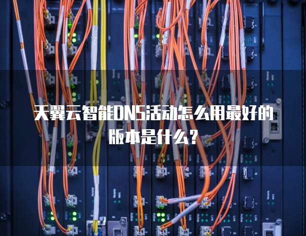 天翼云智能DNS活动怎么用最好的版本是什么?