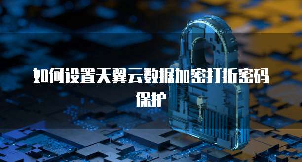 如何设置天翼云数据加密打折密码保护