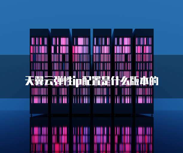 天翼云弹性ip配置是什么版本的
