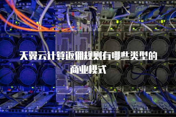 天翼云计算返佣规则有哪些类型的商业模式