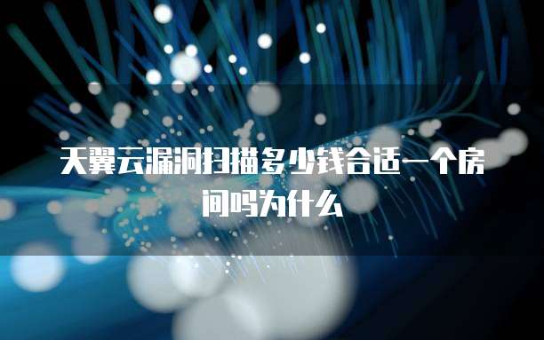 天翼云漏洞扫描多少钱合适一个房间吗为什么